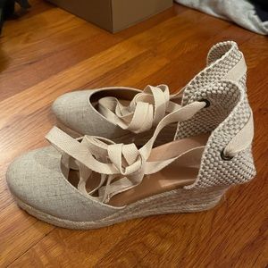 BRAND NEW! J. Crew Closed-toe Flax Espadrille with Wedge Heel - Size 8